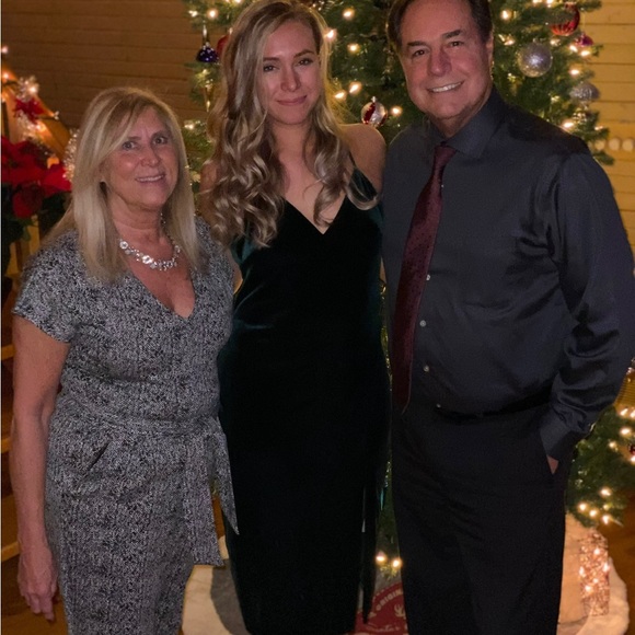 Express Deep Green Velvet Cocktail Dress - Picture 6 of 6